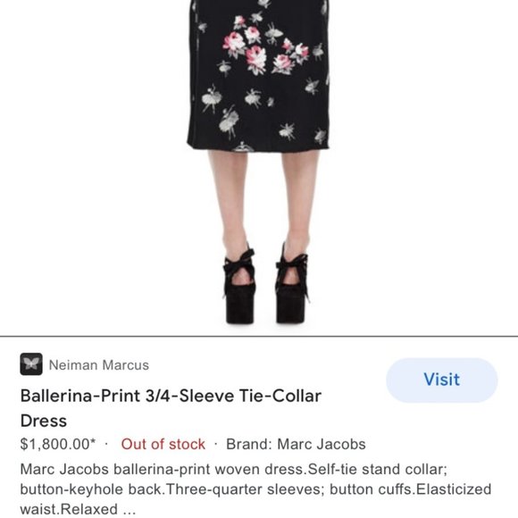 Marc Jacobs Ballerina & Floral Tie Collar Dress - Picture 12 of 16